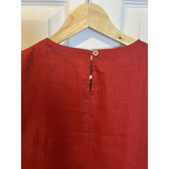 Quince 100% European Linen Tank Chile Red Size Small Classic Quiet Luxury NWT - Picture 10 of 10